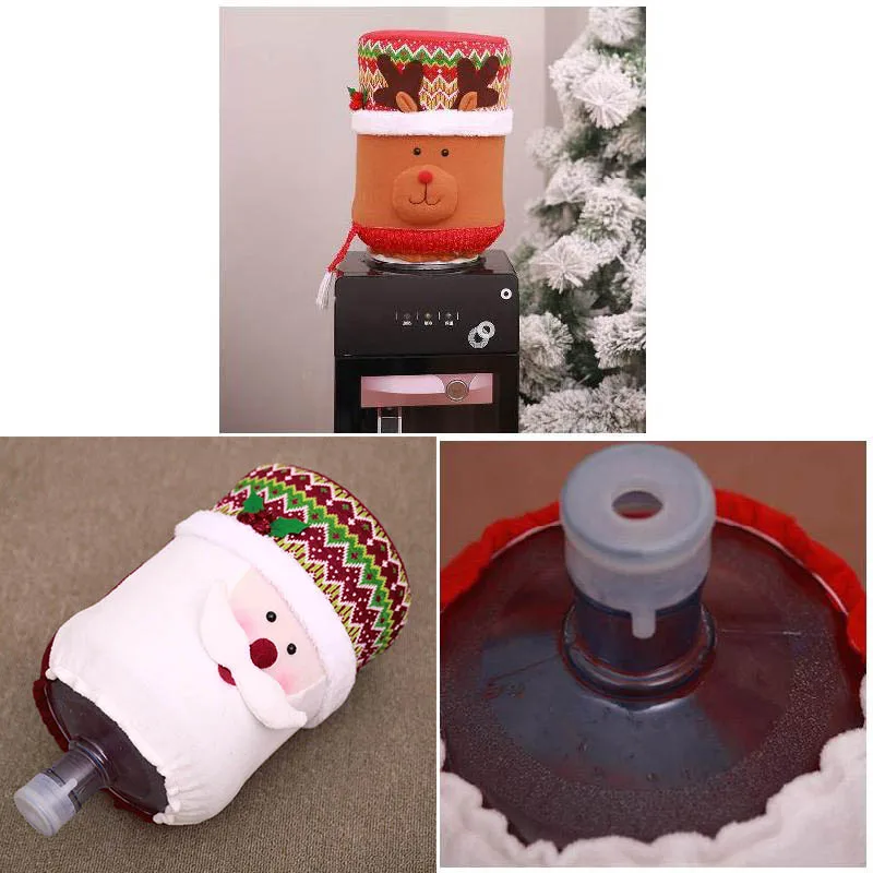 Рождественский диспенсер для воды, крышка для резервуара для воды, Мультяшная защитная крышка для 5-галлоновой бутылки с водой. 5
