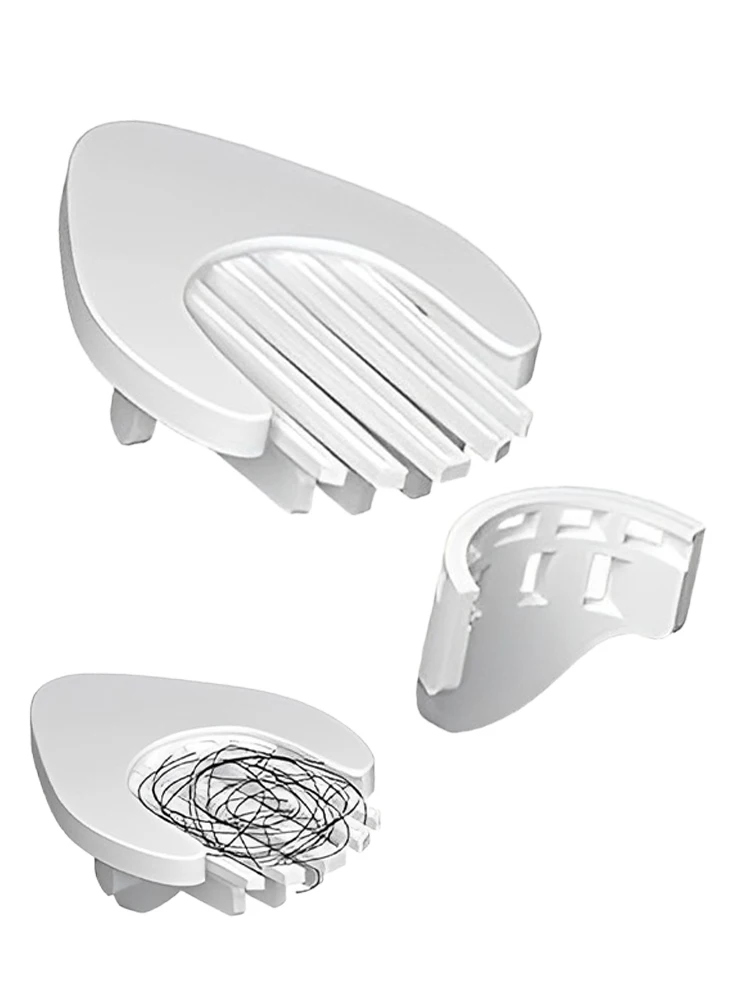 Защита для слива душа с салфеткой Кухонные Принадлежности Многоразовый фильтр для волос Белый Черный Стандартных размеров Пластиковая раковина 3