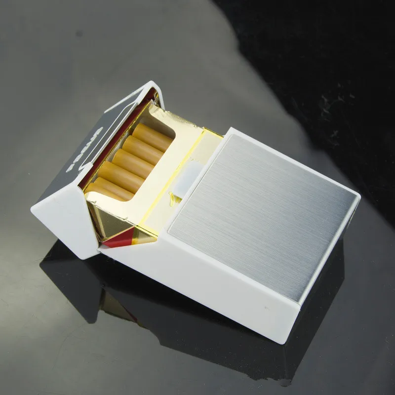 Портативный портсигар, коробка для табака, Тонкая коробка для сигарет, Жестяная Алюминиевая Зажигалка, аксессуары для курения 3