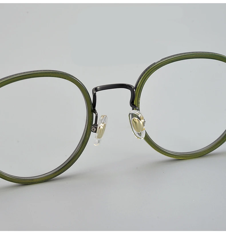 Высококачественные оптические очки ручной работы, оправа из сплава, круглые деловые очки, очки класса Люкс для близорукости по рецепту 3