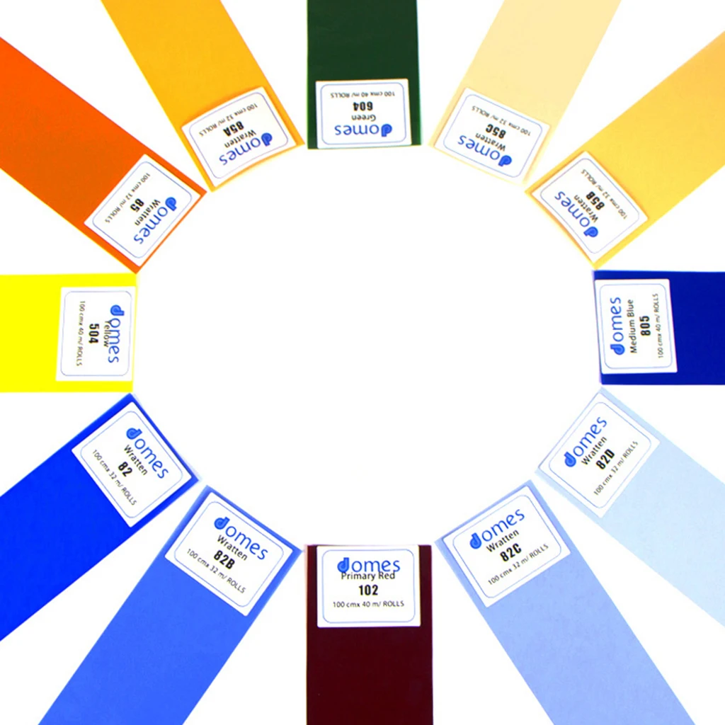 Цветные накладки 40x50 см, Прозрачная цветная пленка, Пластиковые листы, корректирующий гель, светофильтр для цветных световых эффектов. 0