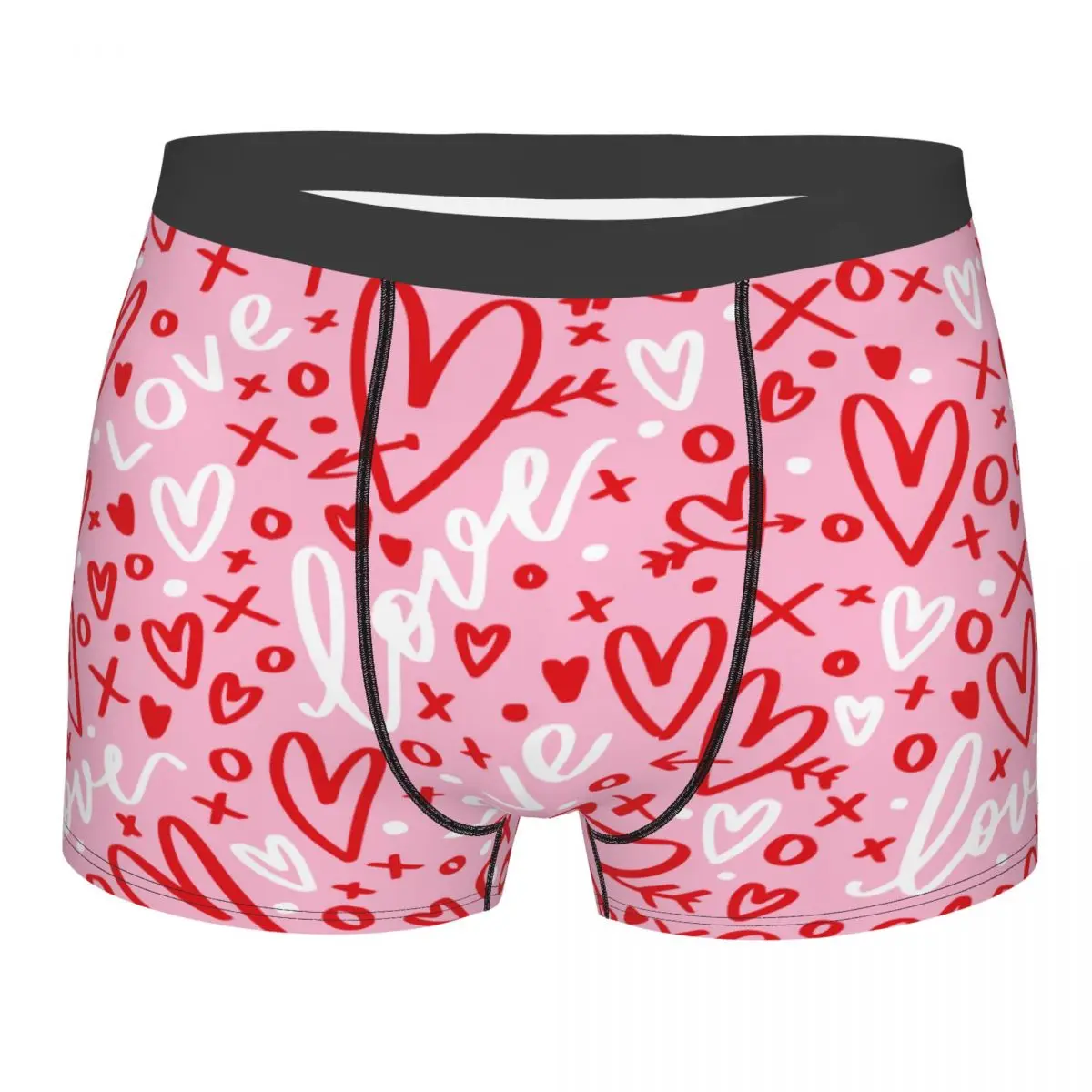 Шорты-трусы Humor Boxer с розовым сердечком, мужское нижнее белье, дышащие трусы для мужчин 0