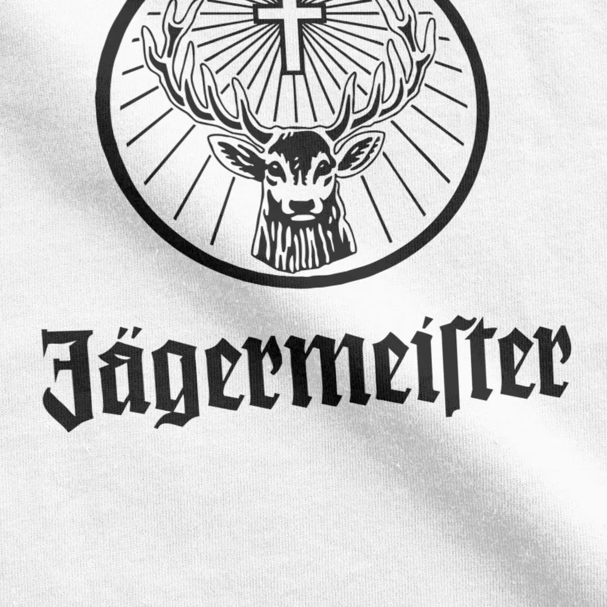 Мужская футболка с изображением оленя Jagermeister, хлопковые топы, винтажные футболки с круглым вырезом и коротким рукавом, футболка большого размера 4