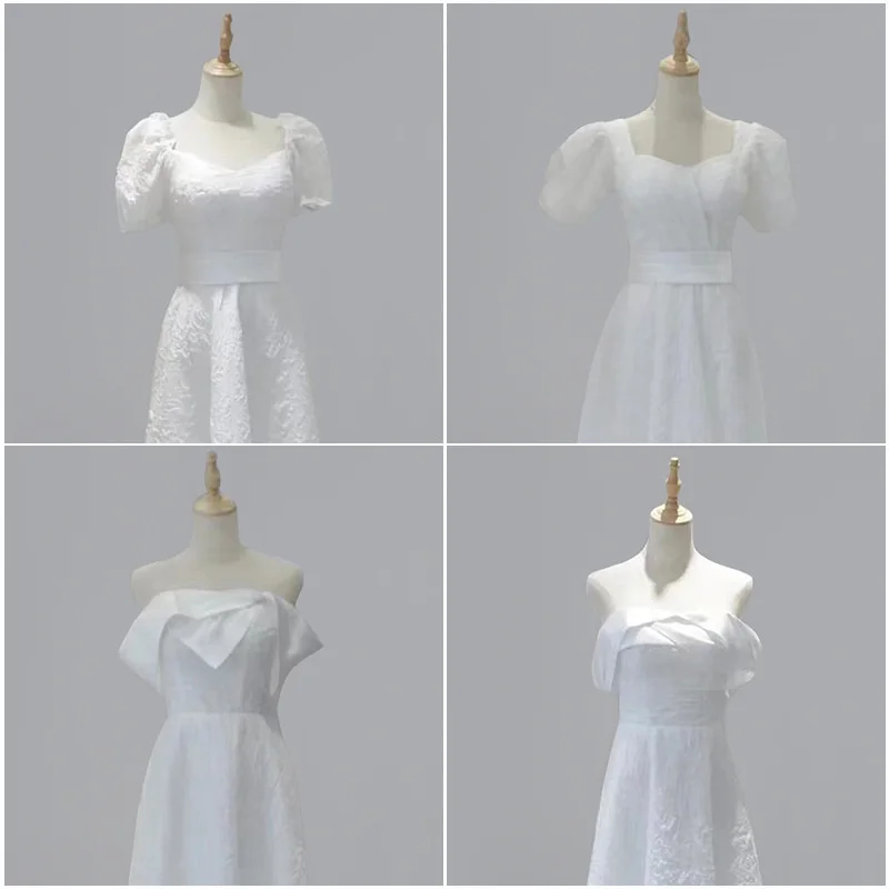 Платья для подружек невесты, женские платья 2023, новые платья для сестер, белое французское платье премиум-класса, вечернее платье, платье для молодых девушек 4