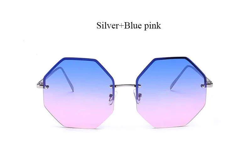 2023 Новое поступление, женские солнцезащитные очки Oversize с шестигранной головкой, Женские очки большого прозрачного градиентного цвета, Женские очки из прозрачного солнцезащитного стекла, 1