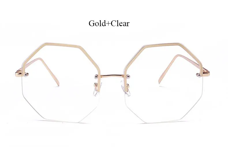 2023 Новое поступление, женские солнцезащитные очки Oversize с шестигранной головкой, Женские очки большого прозрачного градиентного цвета, Женские очки из прозрачного солнцезащитного стекла, 5