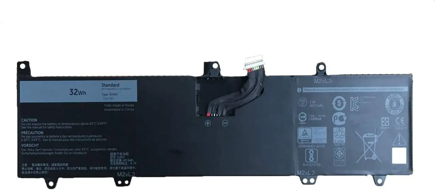 0JV6J 8NWF3 PGYK5 OJV6J Замена батареи для ноутбука Dell Inspiron серии 3179 3180 3162 3164 3168 (7,6 V 32Wh) 0