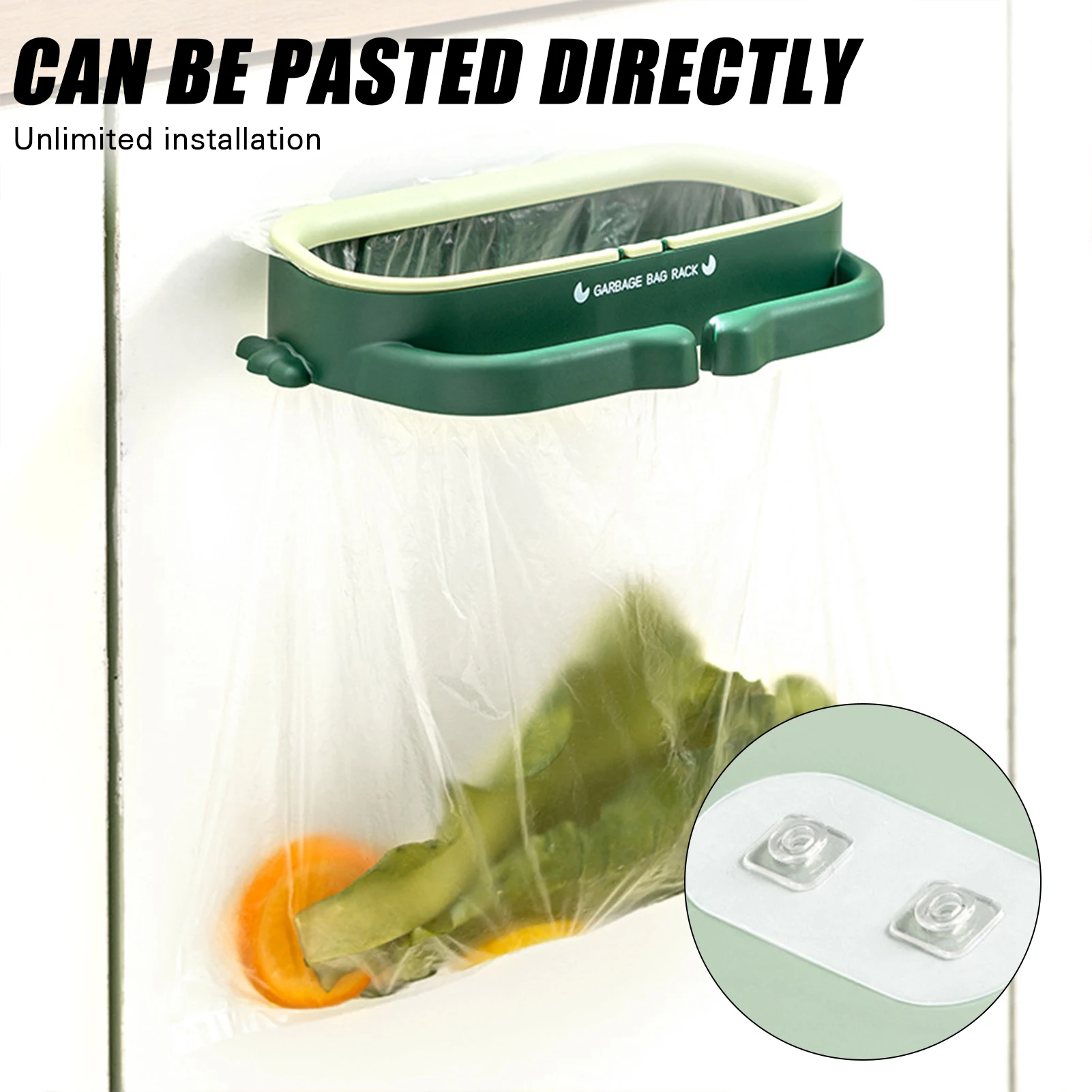 Подвесной держатель мешка для мусора, настенный стеллаж для хранения мешков для мусора на кухне 2