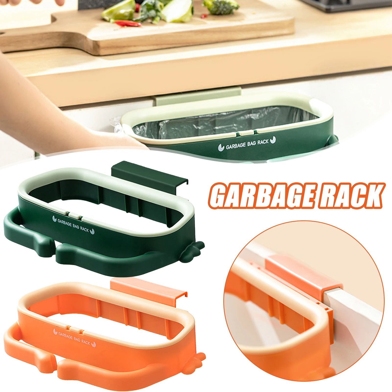 Подвесной держатель мешка для мусора, настенный стеллаж для хранения мешков для мусора на кухне 3