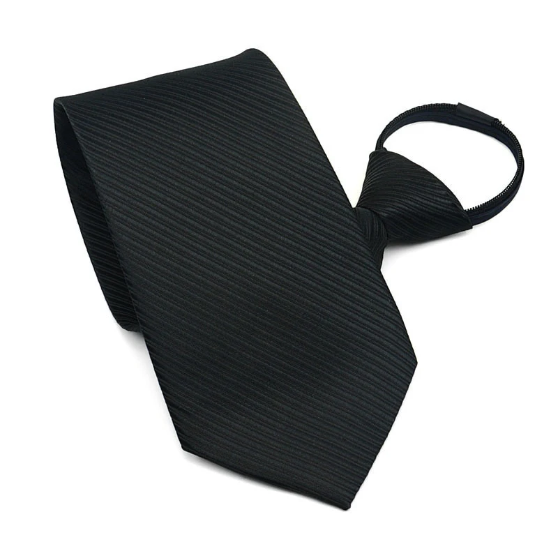 Мужской ленивый галстук на молнии, коммерческий строгий костюм, узкое кольцо на шее, галстук в полоску, мужской шейный убор для свадебной вечеринки, одежда, подарки 1