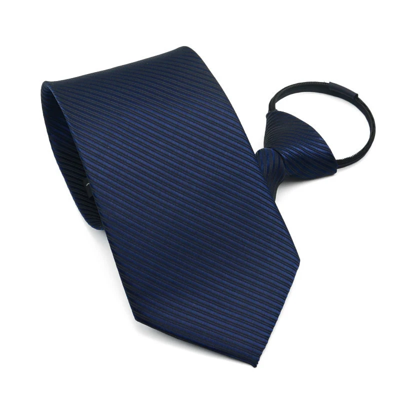Мужской ленивый галстук на молнии, коммерческий строгий костюм, узкое кольцо на шее, галстук в полоску, мужской шейный убор для свадебной вечеринки, одежда, подарки 2
