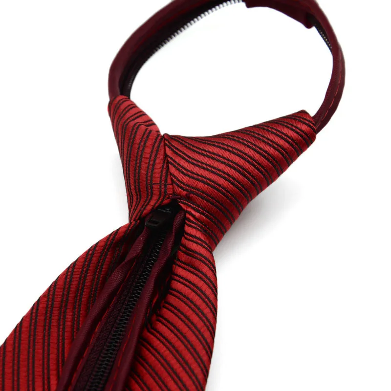 Мужской ленивый галстук на молнии, коммерческий строгий костюм, узкое кольцо на шее, галстук в полоску, мужской шейный убор для свадебной вечеринки, одежда, подарки 5
