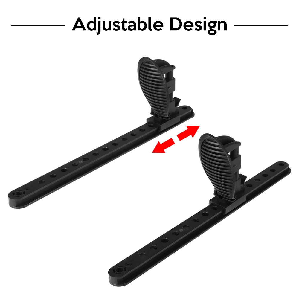 Комплект педалей для крепления ног для каяка из 2 предметов Регулируемые Подножки для каяка Педали для крепления ног для гребной лодки Каноэ 2
