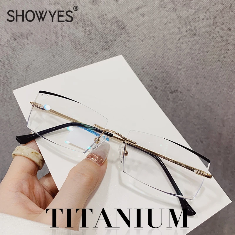 2020 НОВЫЕ мужские очки для чтения без титановой оправы, простые и щедрые линзы, Увеличенные по рецепту, Очки для огранки алмазов 0