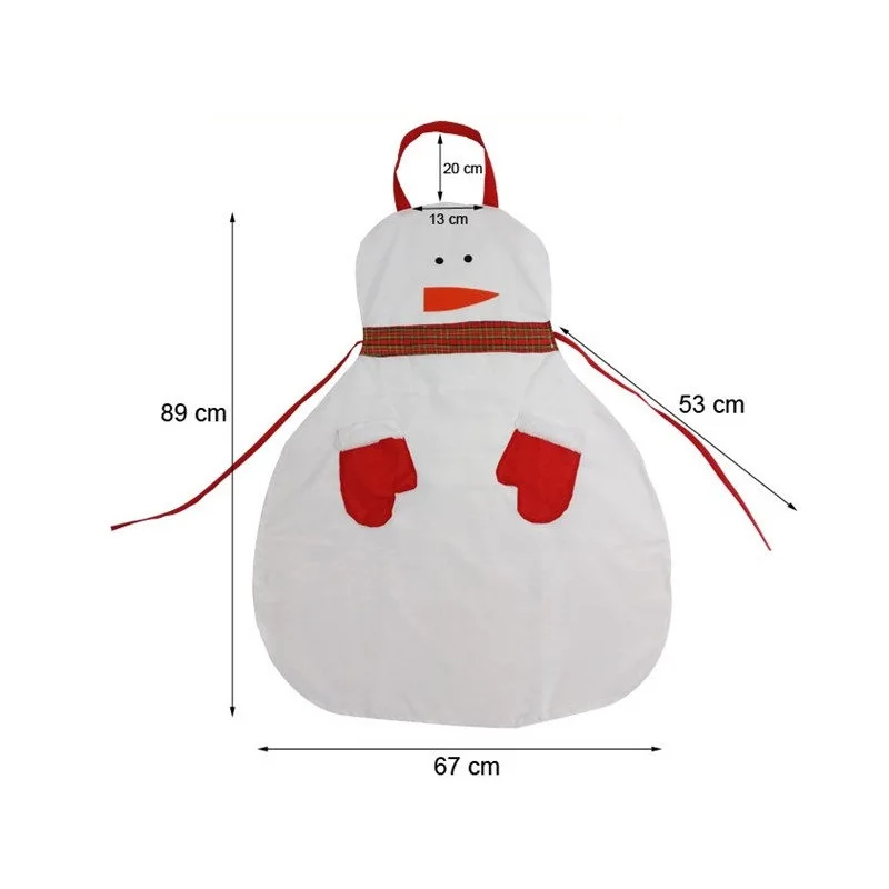 Фартук из нетканого материала с рисунком снеговика для взрослых и детей, бытовая техника и аксессуары для уборки, рождественские украшения 1