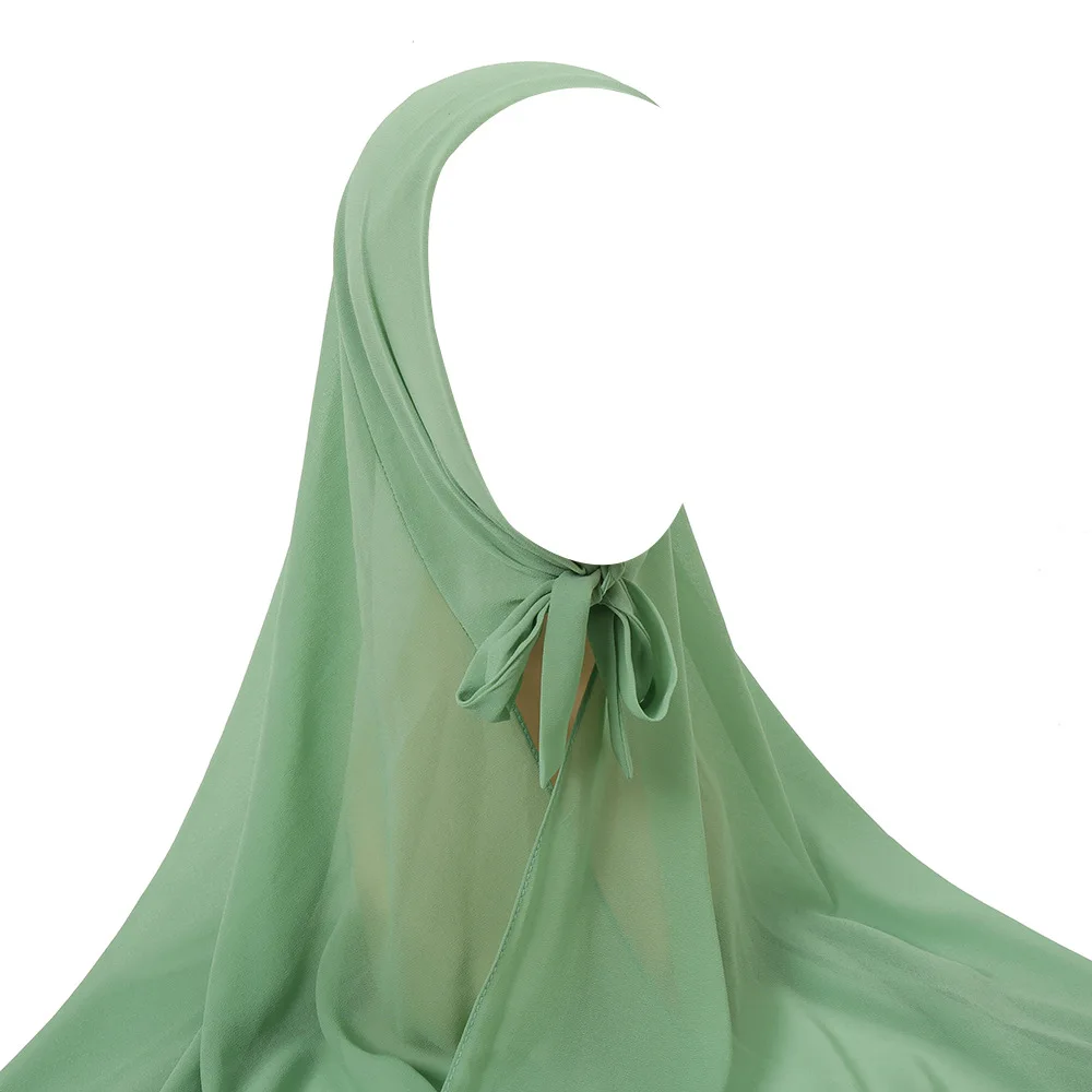 Высококачественный шарф-хиджаб из пузырчатого шифона мгновенного действия с повязкой, шаль для мусульманских женщин, Тюрбан, Дышащая исламская повязка на голову 2