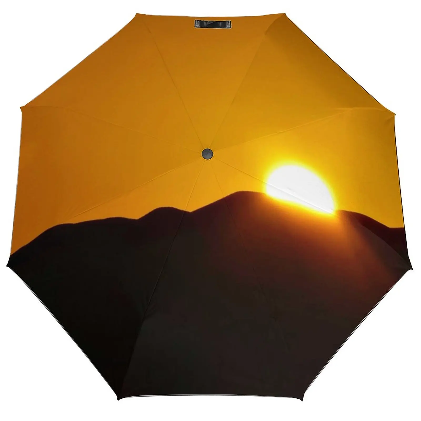 Мультяшный 3-х кратный автоматический зонт в стиле ретро Cactus Sunset, легкий зонт с ветрозащитной защитой от ультрафиолета, Зонты для мужчин и женщин 3