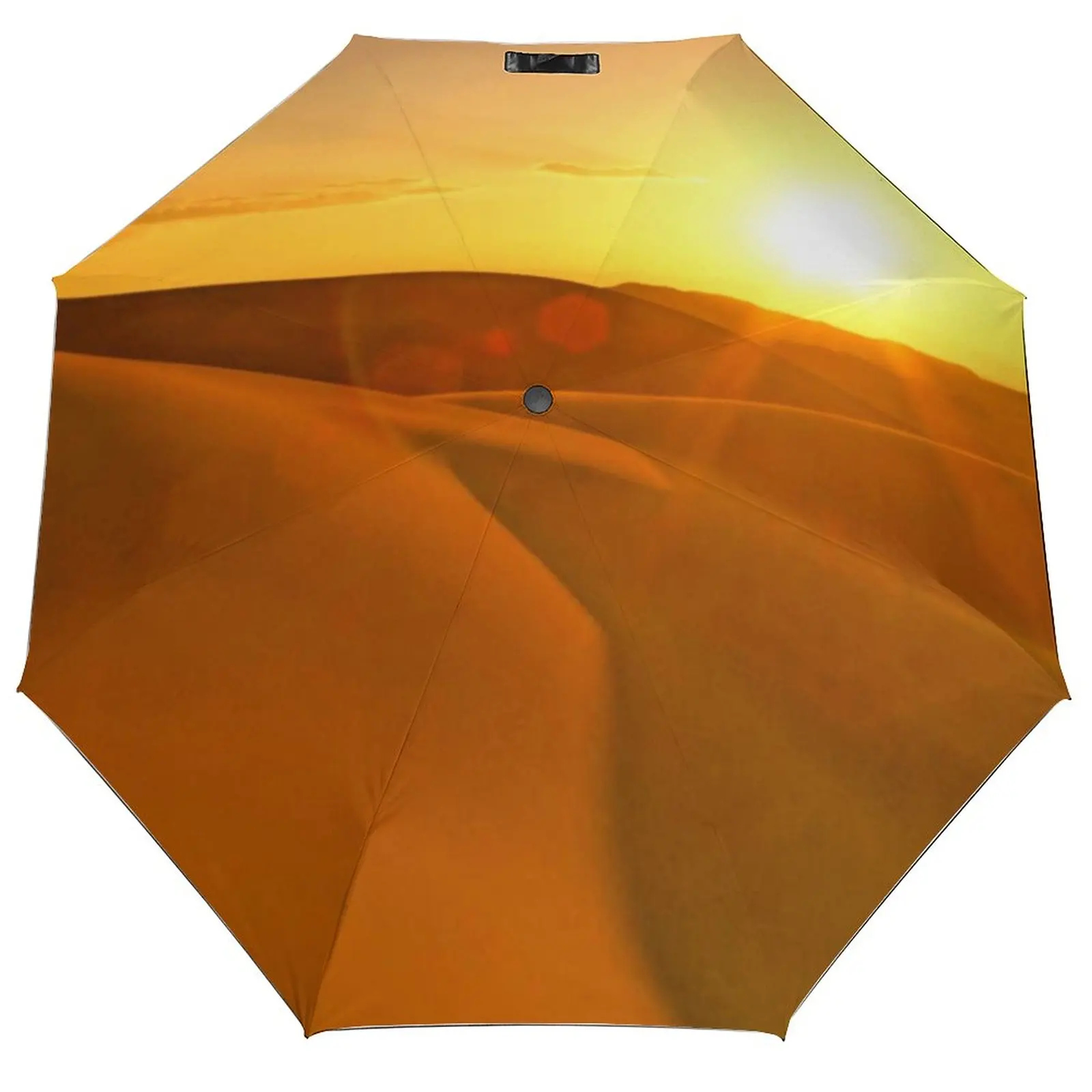 Мультяшный 3-х кратный автоматический зонт в стиле ретро Cactus Sunset, легкий зонт с ветрозащитной защитой от ультрафиолета, Зонты для мужчин и женщин 5