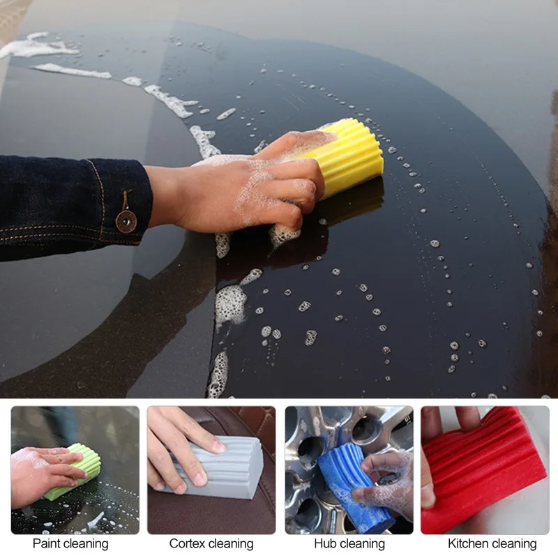1 шт. Многофункциональная губка для чистки из ПВА с сильным водопоглощением, многофункциональная губка для уборки дома и автомобилей 1
