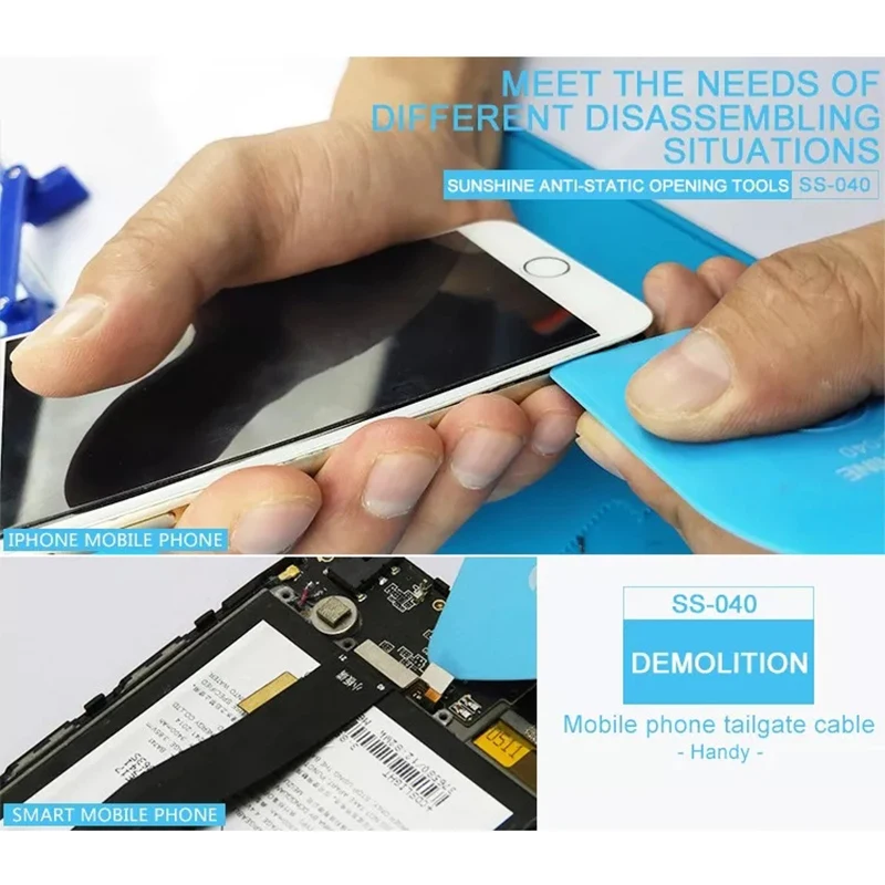 Безопасная для электростатического разряда Монтировочная карта, Открывающая аккумулятор с ЖК-экраном, Инструменты для разборки iPhone Samsung Sony, Инструменты для ремонта мобильных телефонов 4