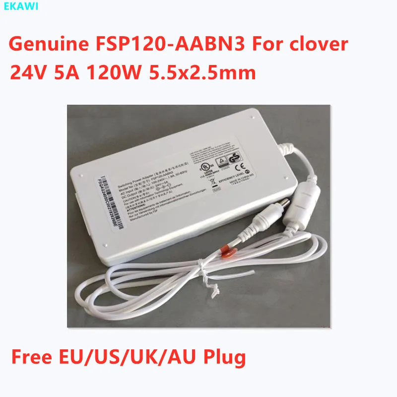 Подлинный FSP FSP120-AABN3 24V 5A 120W 5.5x2.5mm Белый Адаптер Питания Переменного Тока С Коммутацией Для Зарядного Устройства Для Ноутбука clover 0