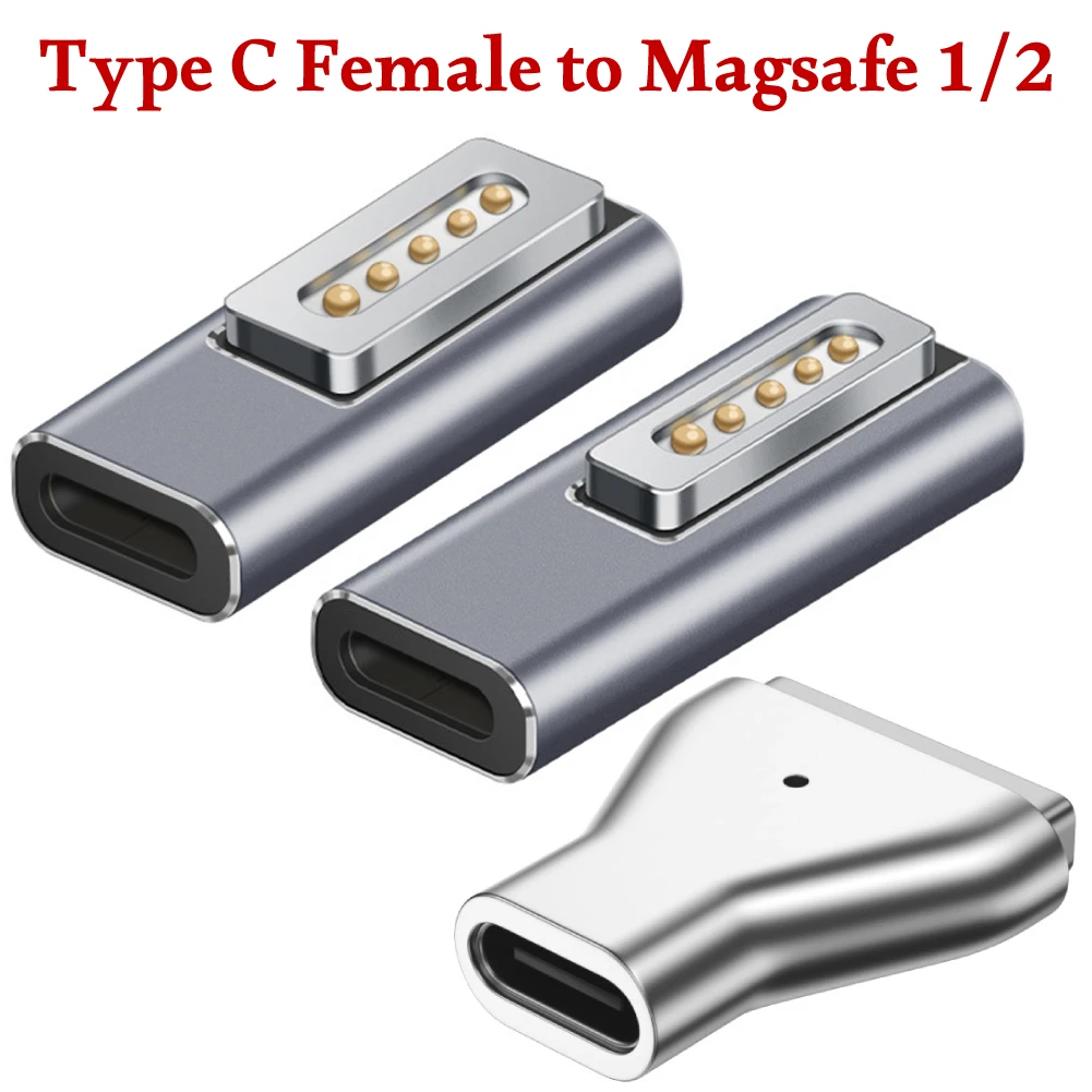 Разъем адаптера питания преобразователя Type C Магнитный USB-адаптер PD для Apple Magsafe 1/2 MacBook Pro Plug 0