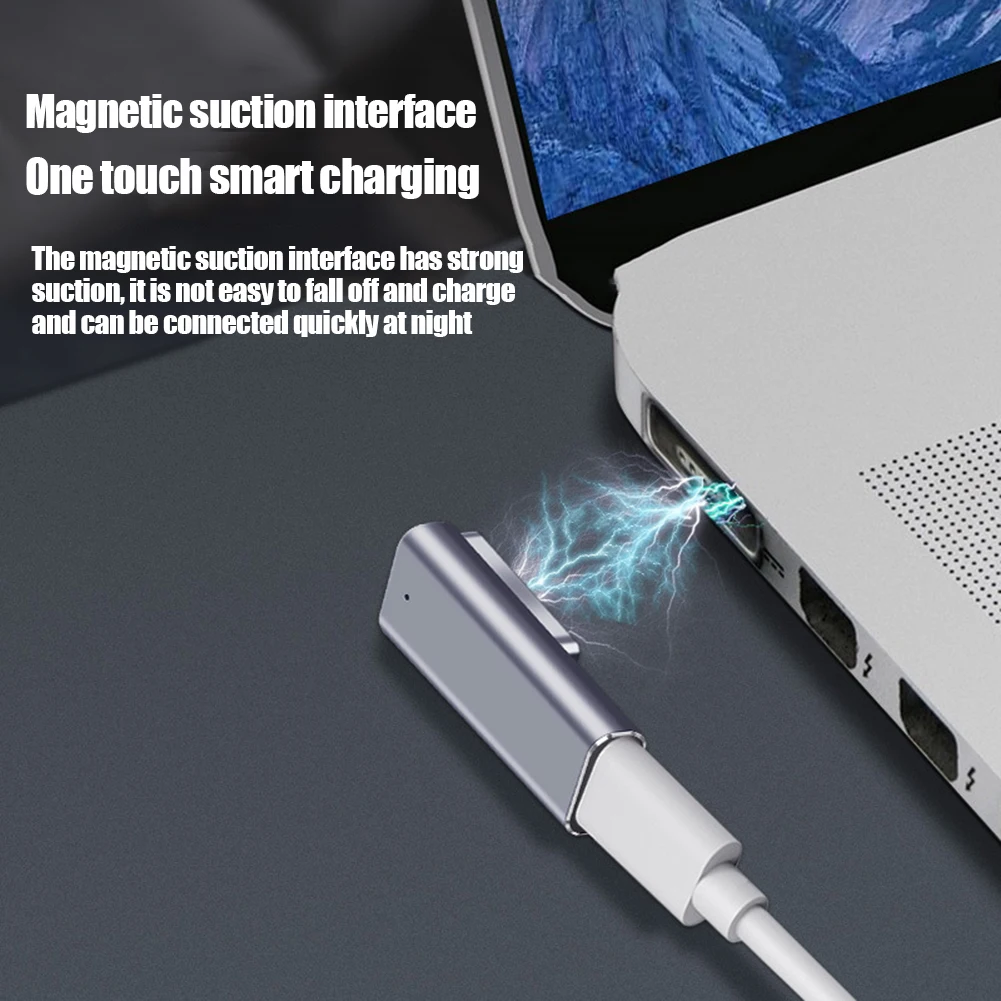 Разъем адаптера питания преобразователя Type C Магнитный USB-адаптер PD для Apple Magsafe 1/2 MacBook Pro Plug 2