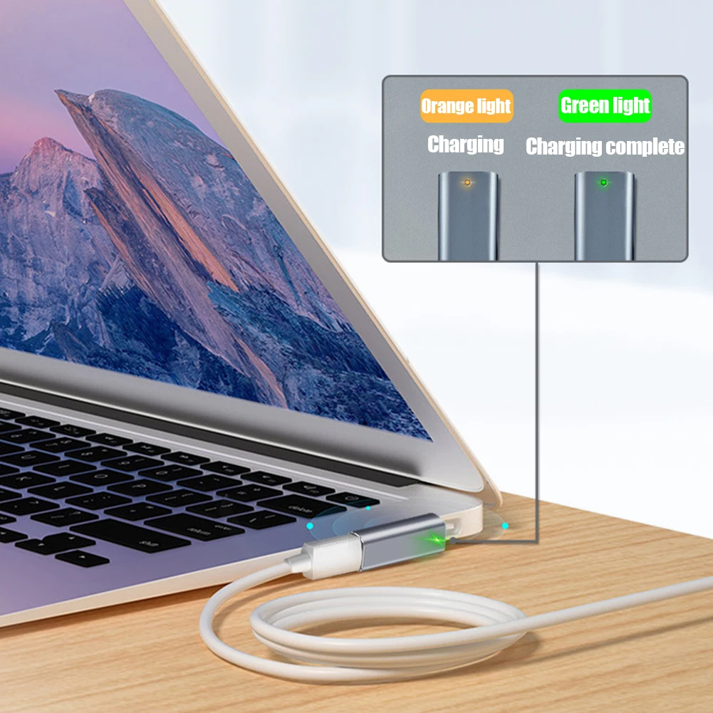 Разъем адаптера питания преобразователя Type C Магнитный USB-адаптер PD для Apple Magsafe 1/2 MacBook Pro Plug 3