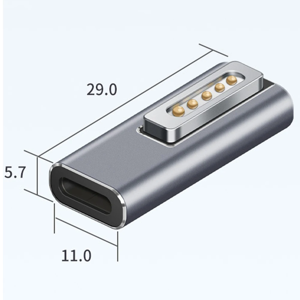 Разъем адаптера питания преобразователя Type C Магнитный USB-адаптер PD для Apple Magsafe 1/2 MacBook Pro Plug 5