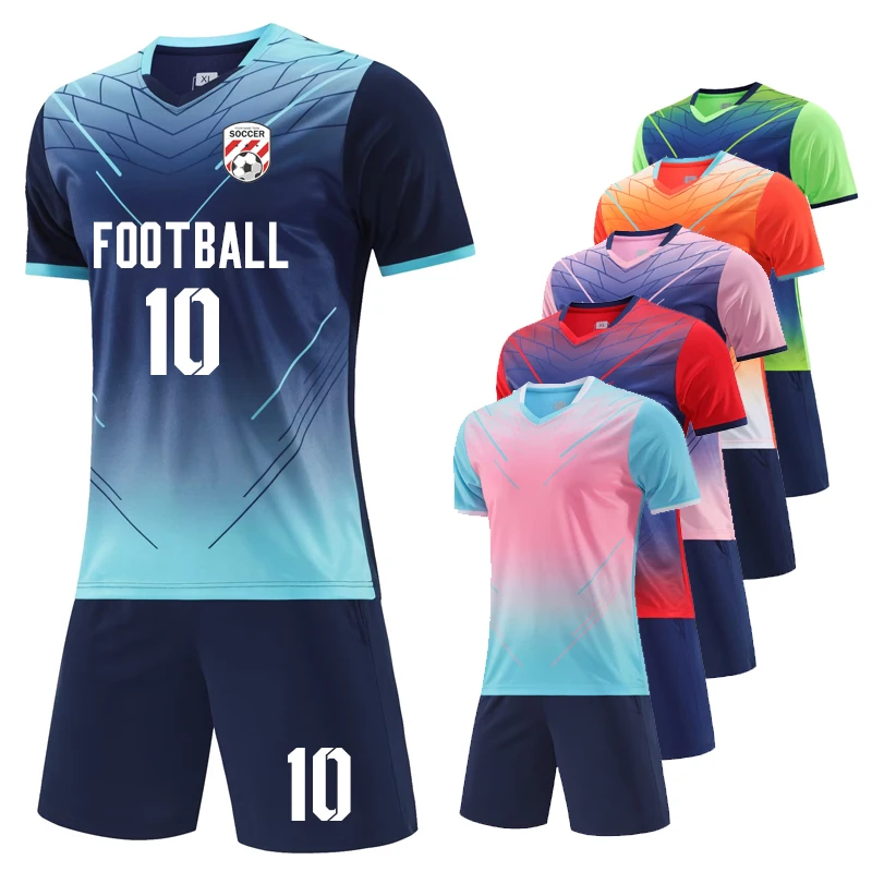 Мужские Футбольные рубашки Dry Quick Breathable Soccer Jersey set Детская Тренировочная форма для взрослых По Индивидуальному заказу футбольная футболка New 0