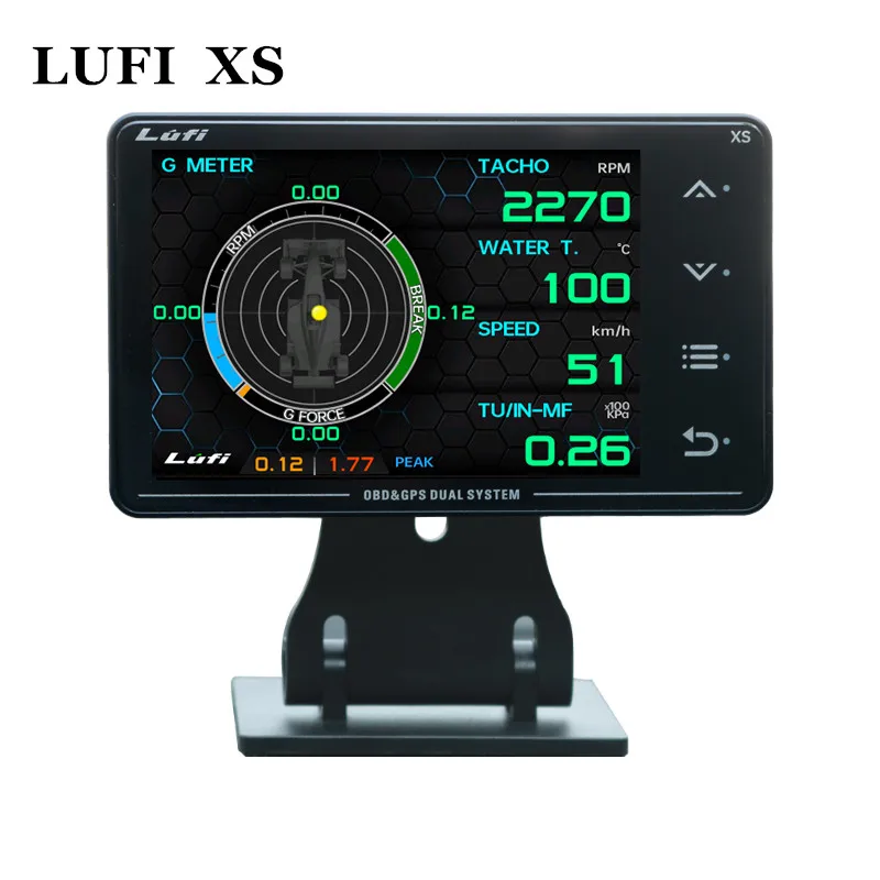Оригинальный Lufi XS Новая модель OBD2 GPS Автомобильный ЖК-измеритель Турбо Температура воды Давление масла Температура масла G значение гироскопа Русский 0