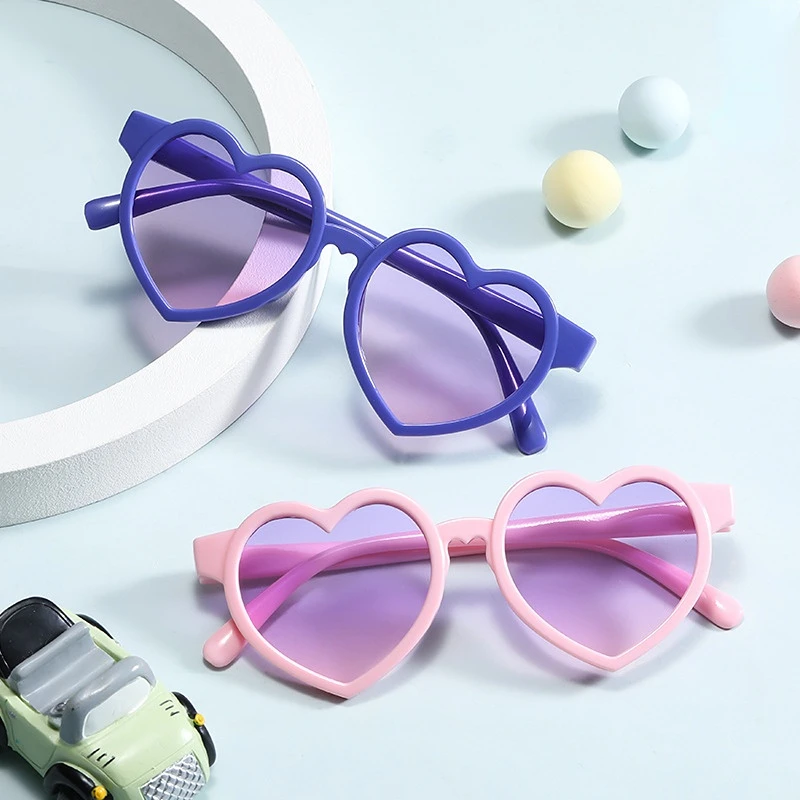 новая корейская версия 2023 года милые детские солнцезащитные очки милые солнцезащитные очки в форме сердца модные детские очки для вечеринок 1