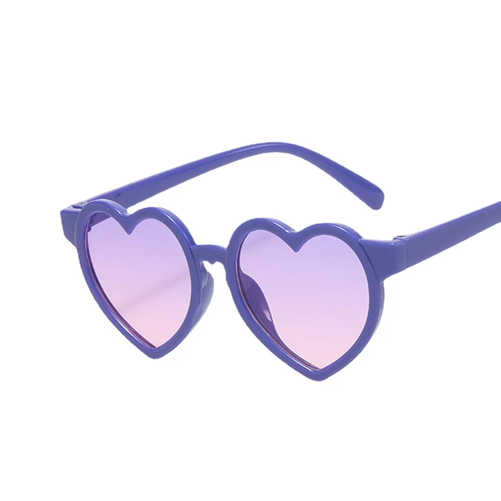 новая корейская версия 2023 года милые детские солнцезащитные очки милые солнцезащитные очки в форме сердца модные детские очки для вечеринок 4