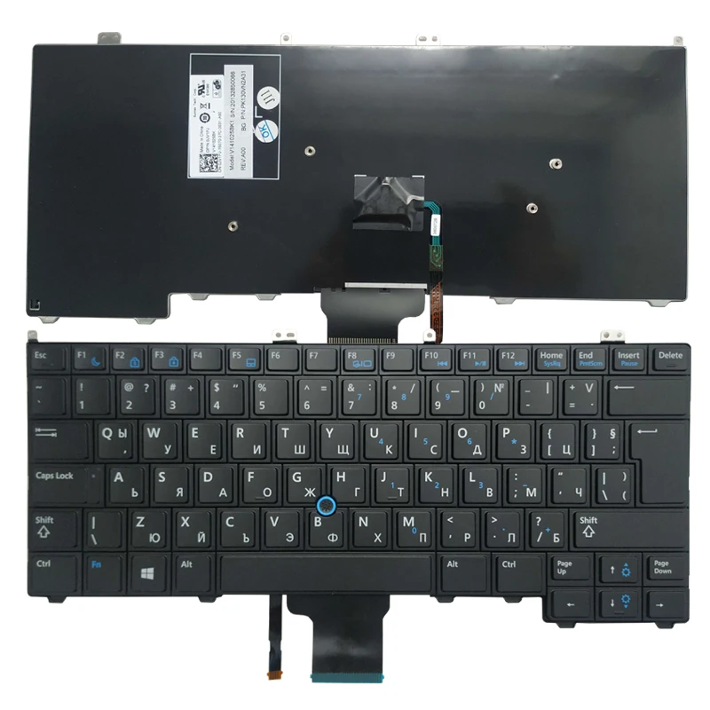Новая клавиатура для ноутбука Denmark DM/Bulgrian BG Для Dell Latitude E7440 E7240 Черная RU Клавиатура без подсветки С указательной ручкой 2