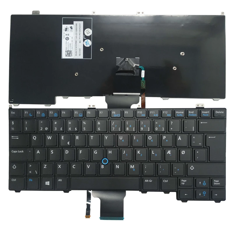 Новая клавиатура для ноутбука Denmark DM/Bulgrian BG Для Dell Latitude E7440 E7240 Черная RU Клавиатура без подсветки С указательной ручкой 4