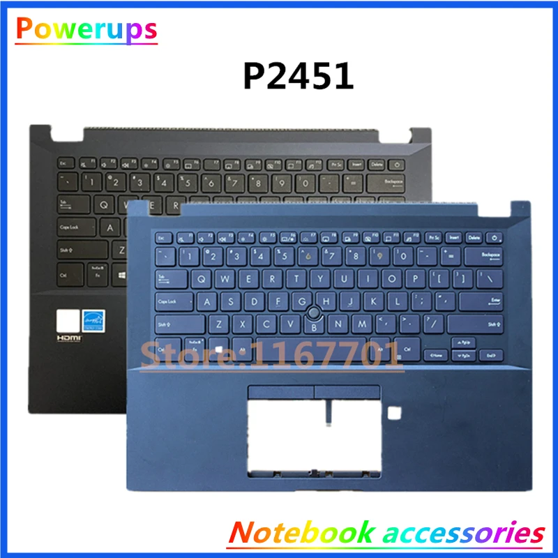 Корпус/крышка/чехол для клавиатуры с подсветкой для ноутбука/Notebook US для Asus Expertbook P2451 P2451FA P2451FB 0