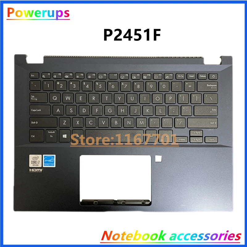 Корпус/крышка/чехол для клавиатуры с подсветкой для ноутбука/Notebook US для Asus Expertbook P2451 P2451FA P2451FB 1