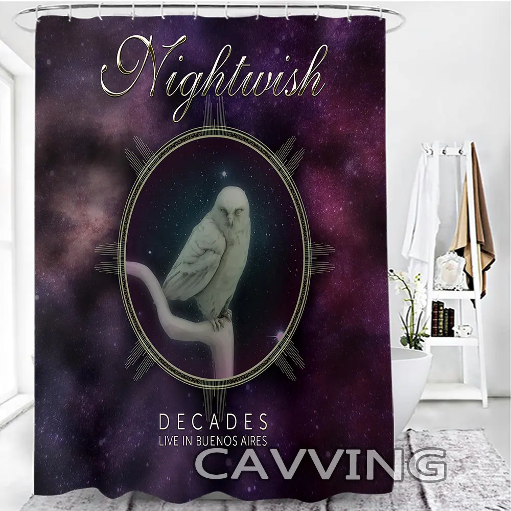 3D-занавески для душа Nightwish Band, водонепроницаемая занавеска для ванной, противоскользящий набор ковриков для ванной, туалетные коврики, Carpet Home Decor T03 2