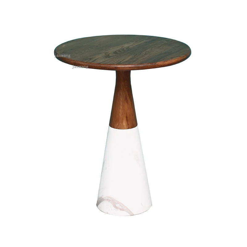 Гостиная из массива дерева в китайском стиле Маленькие круглые журнальные столики Креативный дизайн Ресторанный диван Приставной столик Кухонный угловой стол 5