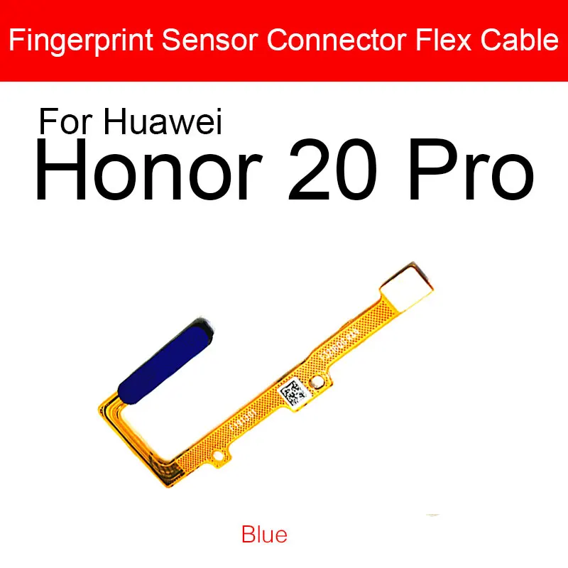 Гибкий кабель Датчика отпечатков пальцев Для Huawei Honor Honor 20 20 Pro 20Pro YAL-AL00 YAL-L21 YAL-L41 Гибкий Ленточный Сенсорный Датчик Меню 3