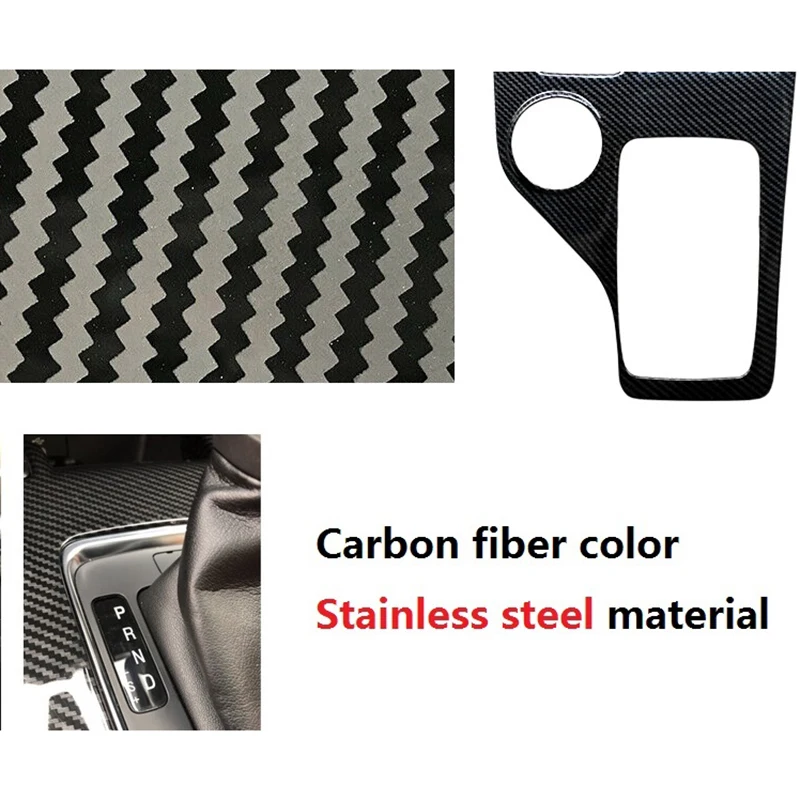 Накладка панели переключения передач из углеродного волокна и нержавеющей стали для Ford Ranger Everest Endeavor 2015 + Аксессуары, слева 4