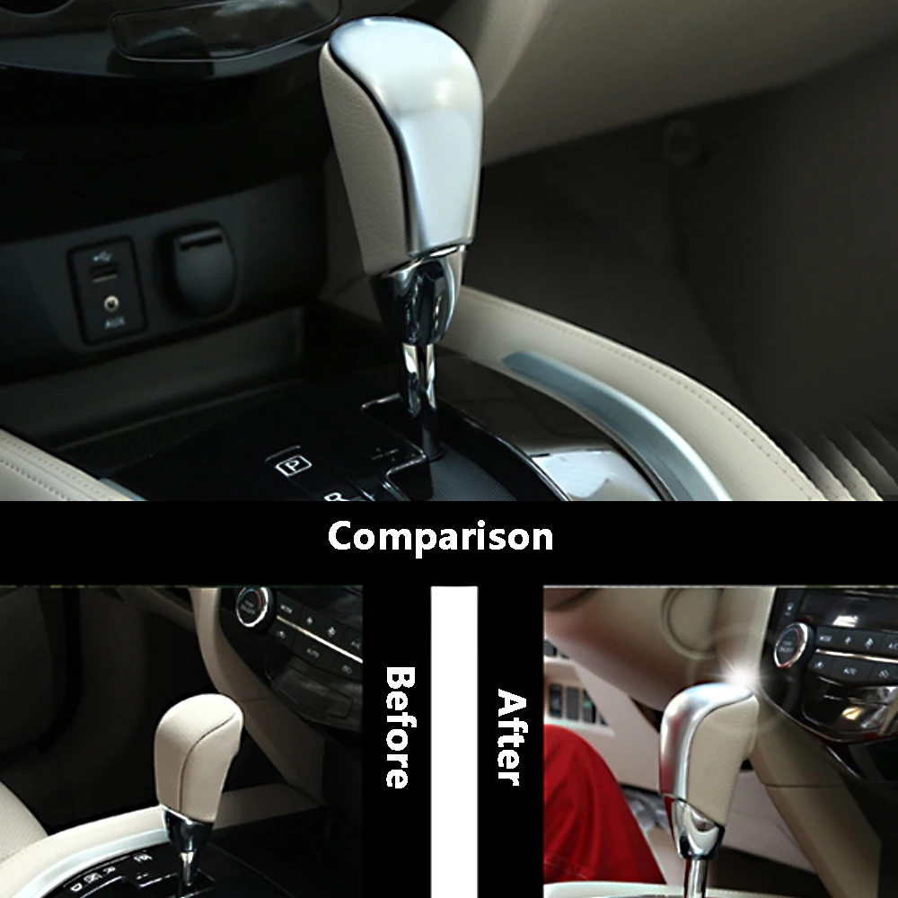 Крышка ручки переключения головок передач автомобиля, наклейка с накладкой для Nissan Rogue X-Trail 2014-2016 Автомобильные Аксессуары 3