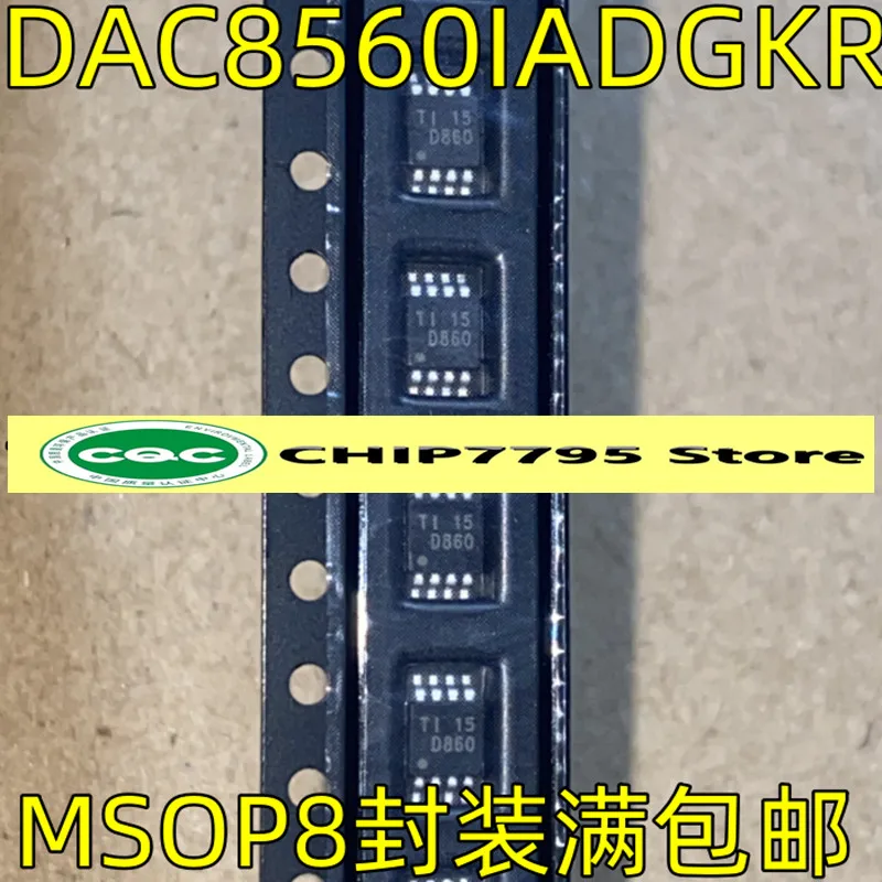 Микросхема цифроаналогового преобразователя DAC DAC8560IADGKR для трафаретной печати D860 MSOP8 pin patch с 16-разрядным ЦАП 0
