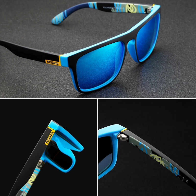 2023 Модный бренд KDEAM Поляризованные Солнцезащитные очки для мужчин Очки для ночного вождения Спортивный стиль lentes de sol mujer 3
