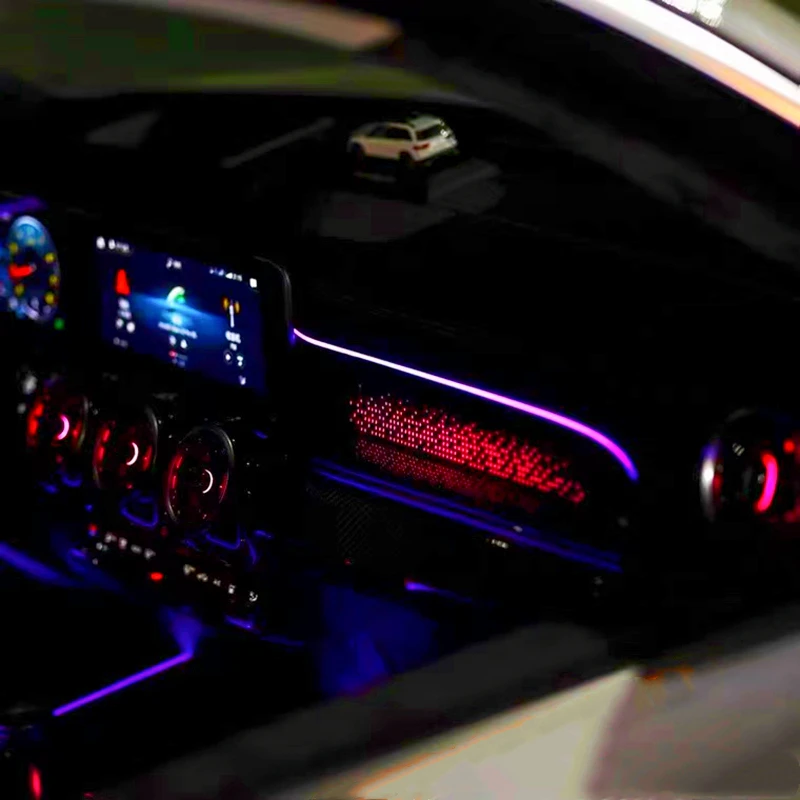 Светодиодная подсветка Подходит для Mercedes-Benz W247 GLA B-Class 64-цветная отделка приборной панели, декоративные фонари, оригинальная установка 5