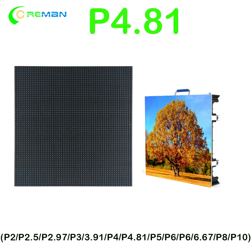 внутренний RGB светодиодный дисплей p4.81 полноцветный модуль 250x250 мм P3.91 P4.81 Арендованный светодиодный модуль Sereis LED 0