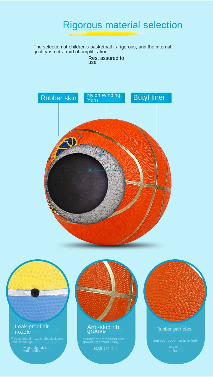 Баскетбол Szie 3 4 5 7 Высококачественный резиновый мяч PU Школьная тренировка Командные виды спорта для детей, взрослых 4