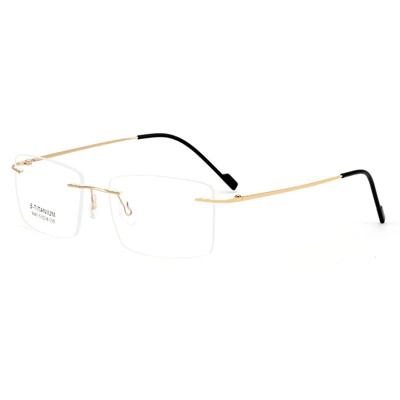 Сверхлегкие безрамные очки в мужской оправе из сплава, деловые очки для компьютера, которые можно сочетать с очками для близорукости 2