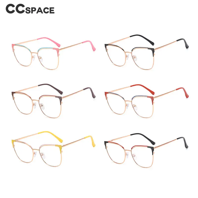 53363 Новые модные металлические оптические очки для женщин с защитой от синего света, весенние ножки, Розовые очки, Компьютерные очки 2