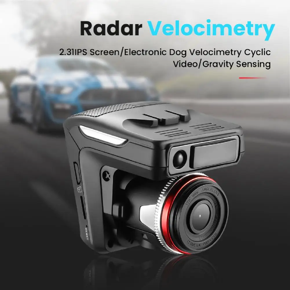 2 В 1 Автомобильная Приборная Камера Full HD 1080P Радар-Детектор Автомобильный Видеорегистратор Цифровой Видеомагнитофон Dash Cam G-сенсор Видеокамера Ночного Видения 2